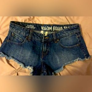 Volcom micro shorts! Size 0